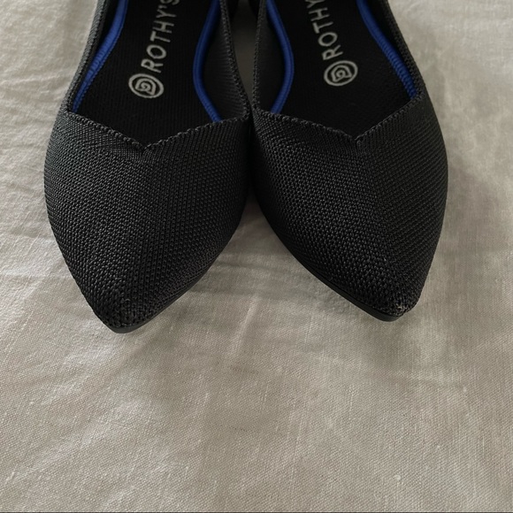 Rothy’s The Point Flat in Classic Black Solid Size 8.5 - Picture 7 of 16